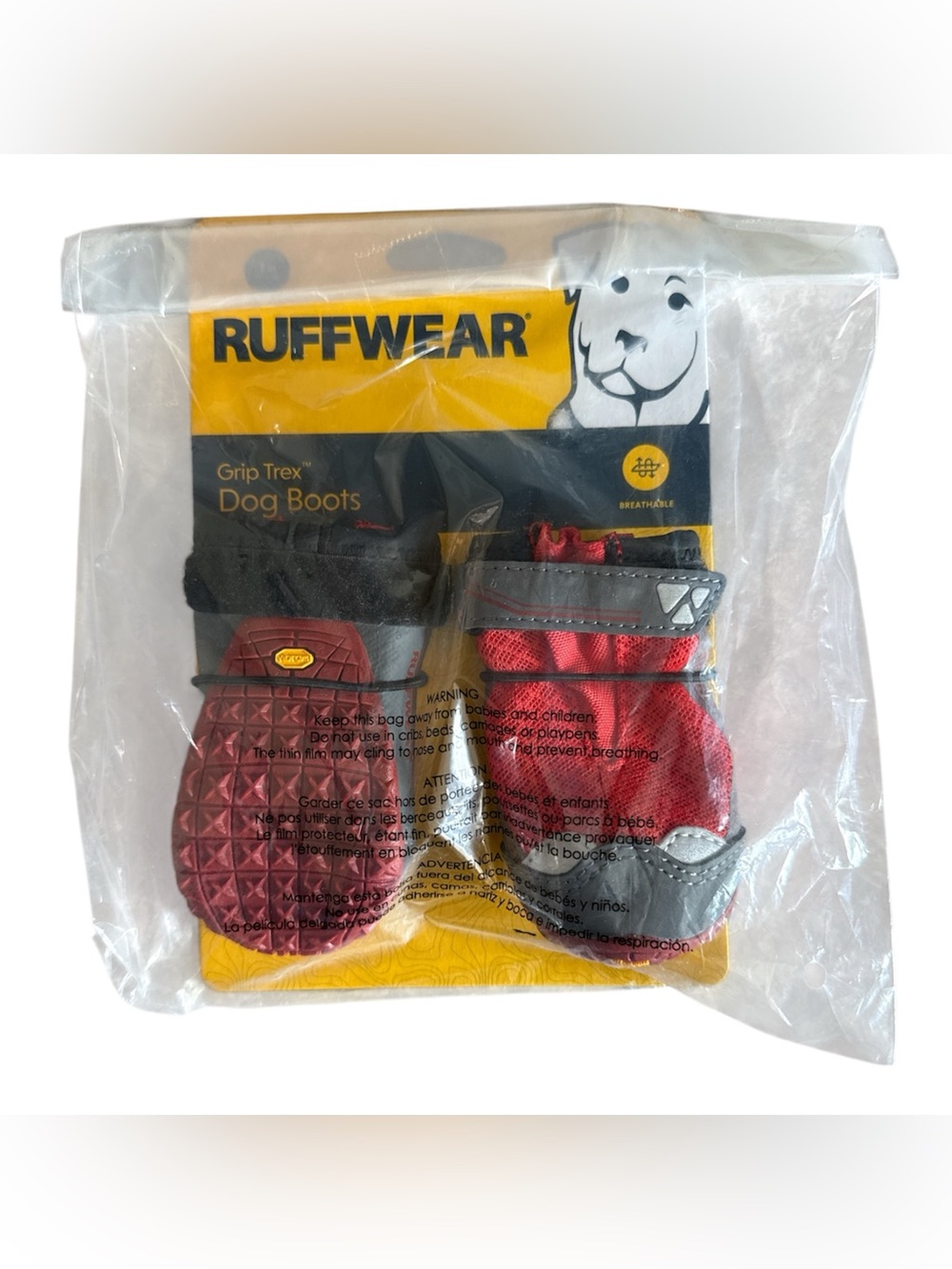 Ruffwear Red Grip Trex Dog Boots